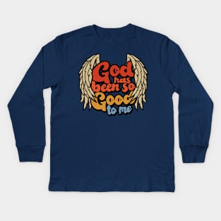 Christian Apparel Clothing Gifts - God is Good Kids Long Sleeve T-Shirt